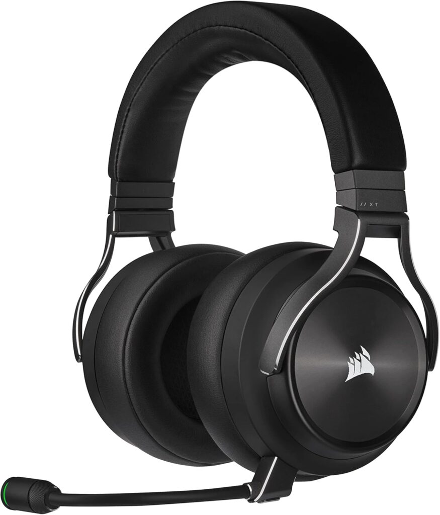 Corsair Virtuoso RGB Wireless XT Multiplatform Gaming Headset with Bluetooth – Dolby Atmos – Broadcast Quality Microphone – iCUE Compatible- PC, Mac, PS5, PS4, Nintendo Switch, Mobile – Black