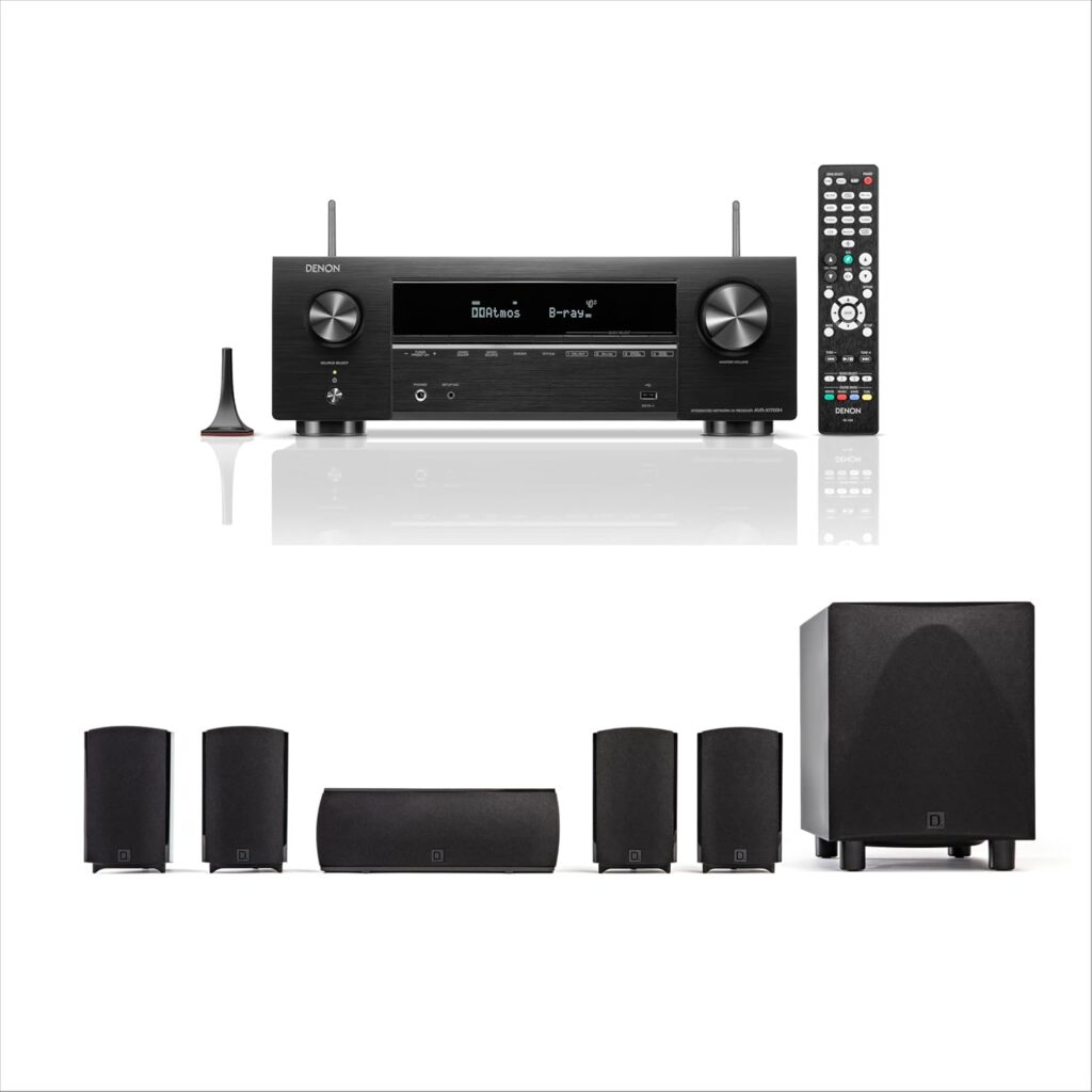 Definitive Technology ProCinema 6D 5.1 Channel Home Theater System with Denon AVR-X1700H AV Receiver Bundle