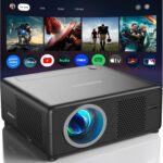 CiBest Mini Projector with WiFi and Bluetooth, Built-in Netflix/YouTube/PrimeVideo, Electric Focus & Keystone, Short Throw Full HD 1080P Supported, Portable Outdoor/Indoor Use