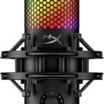 HyperX QuadCast 2 S – USB Microphone, with RGB Lighting, Streaming and Podcasting, with On-Board Controls, LED Lighting, Removable Shock Mount, PC, Mac, USB-C – Black