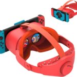 Upgraded VR Headset for Nintendo Switch & Switch OLED Model, Switch VR Games Glasses with Adjustable HD Lenses and Head Strap with Rotary Button, Labo VR for Switch Accessory(Orange&Blue)