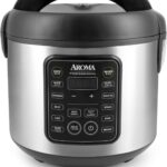 AROMA Professional Digital Rice Cooker, 10-Cup (Uncooked) / 20-Cup (Cooked), Multicooker, Slow Cooker, Steamer, Oatmeal Cooker, Egg Cooker, STS, 5 Qt, Black, ARC-5200SB