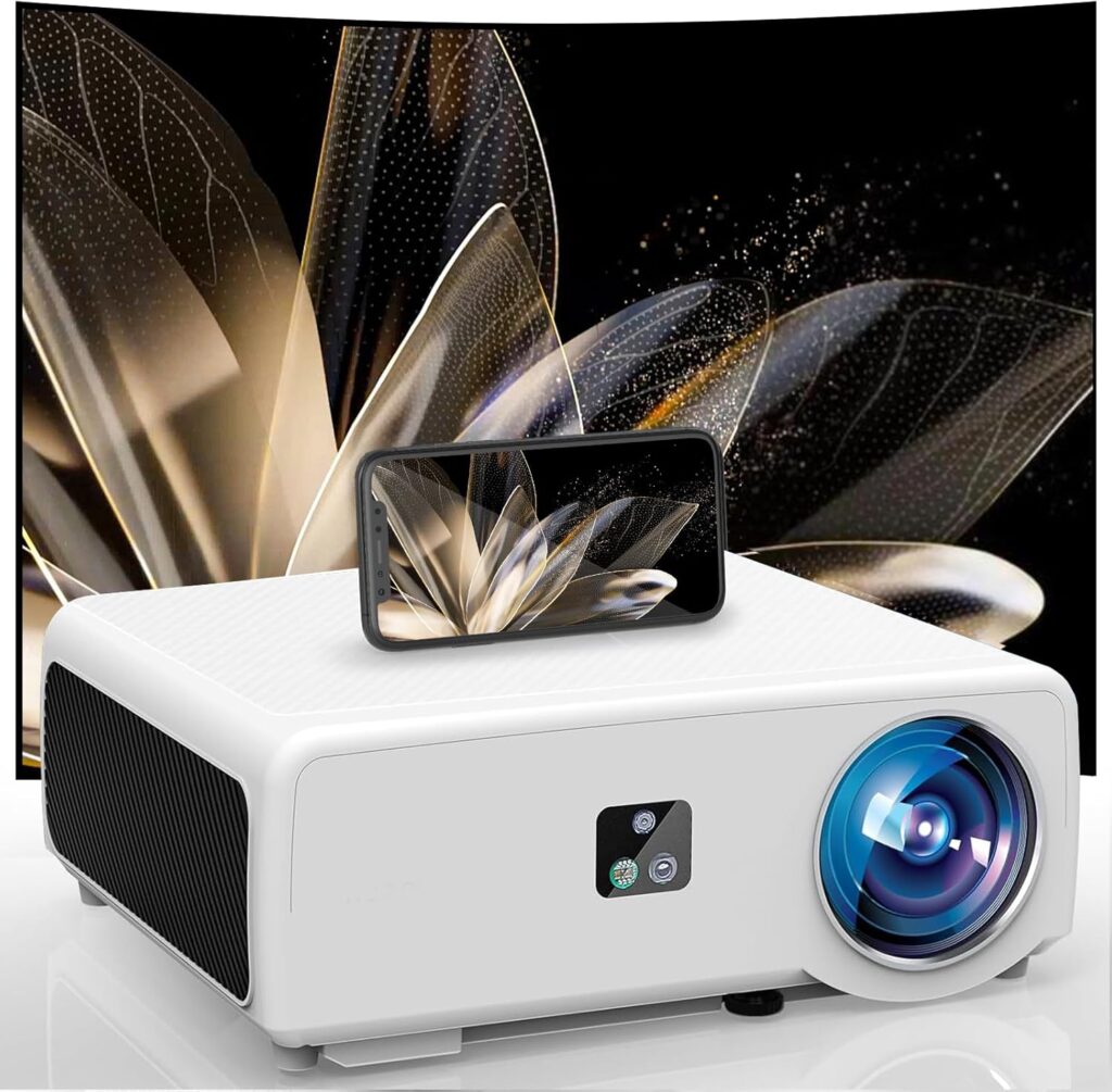 2100 Ansi 4K Projector with WIFI and Bluetooth,Outdoor Movie Projector Auto Focus,ARC,DoIby Audio,PPT,Home Theater Projector 4k HDR10,30W Speaker,500”Display,Compatible w/ TV Sticks,iOS,Android,PC
