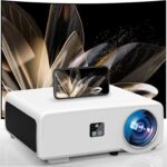 2100 Ansi 4K Projector with WIFI and Bluetooth,Outdoor Movie Projector Auto Focus,ARC,DoIby Audio,PPT,Home Theater Projector 4k HDR10,30W Speaker,500”Display,Compatible w/ TV Sticks,iOS,Android,PC