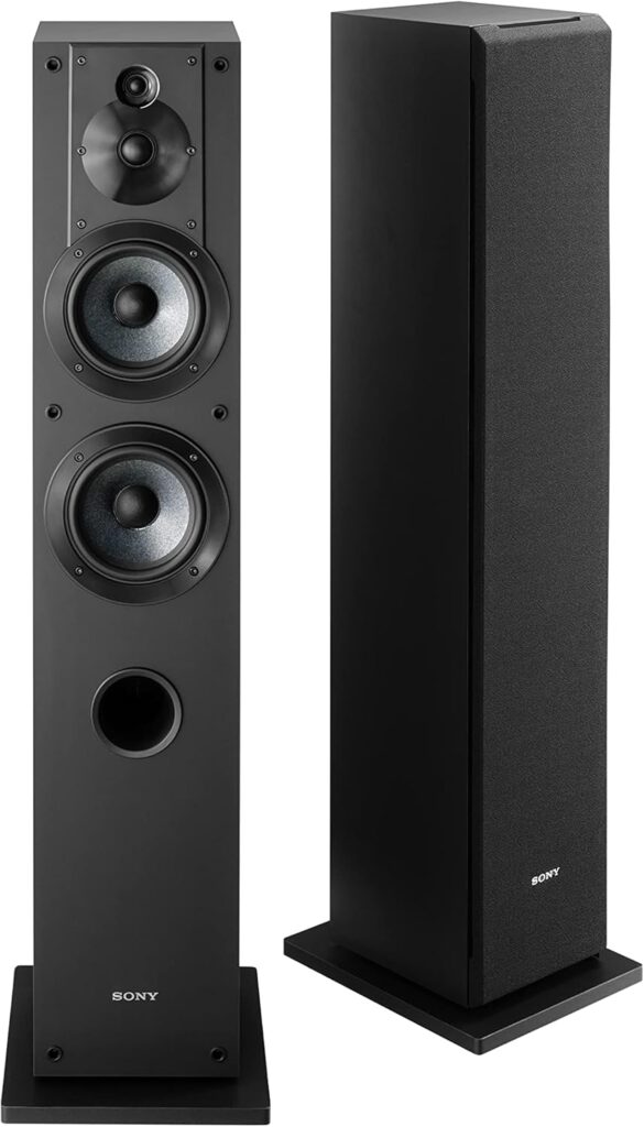Sony SSCS3 3-Way Floor-Standing Speaker (Single) – Black (Renewed)