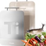 Titanium Cutting Board for Kitchen – 100% Pure Food Grade Double Sided Chopping Board, Titanium & Wheat Straw PP, Dishwasher Safe Easy to Clean – Large 15”×10”
