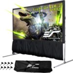 Elite Screens 123 inch ALR Portable Projector Screen with Stand 16:9 4K Height Adjustable, Short or Ultra Short Throw UST Projection, Ambient Light Rejecting Screen, Light On CLR 2 LPS123H-CLR2
