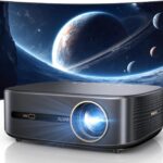 [1200 ANSI & Audio by DBX-TV] Alvar Projector with WiFi 6 and Bluetooth, 30W Speakers, NetfIix Certified & DoIby Audio Outdoor Proyector, Auto Focus Native 1080P Smart Projector, Black