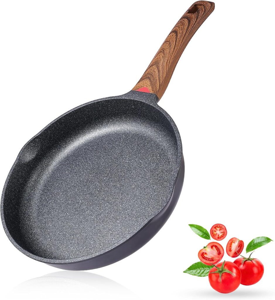 Vinchef Nonstick Frying Pan Anti Scratch,9.5 Inch Skillet Cast Aluminum Cookware, Induction Compatible
