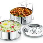 Stackable Stainless Steel Insert Pans – Inserts for Instant Pot – Pan for Instapot – Accessories for Instant Pot- FITS 6 QT and Above – Single Size – Pressure Cooker Steamer Pan Accessories