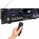 Pyle 6-Channel Bluetooth Hybrid Home Amplifier – 1600W Home Audio Rack Mount Stereo Power Amplifier Receiver w/ Radio, USB/AUX/RCA/MIC, HD/OPT/COAX, AC-3, DVD Inputs, Dual 10 Band EQ – PREA90WBT