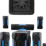 Audiosavings Bundle: Kicker L7S152 15″ 2000 Watt Solobaric L7S Car Subwoofer Solo-Baric 44L7S15-2 Bundle with Rockville HTS56 1000w 5.1 Channel Home Theater System/Bluetooth/USB+8″ Subwoofer (2 items)