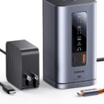 Baseus Laptop Docking Station, 11 in 1 Triple 4K Display HDMI/DP, 10Gbps USB A/C Fast Data, PD 100W, Ethernet, Audio, USB C Docking Station for Windows/Dell/HP/Lenovo/Asus/Acer/Mac (Include Charger)