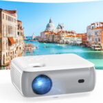GROVIEW Native 1080P Bluetooth Projector, Home Theater Movie Mini Portable Projector with Built in Speaker, Compatible with PS5/Switch/USB for Bedroom Outdoor Indoor Use