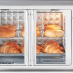 Elite Gourmet ETO4524 45L Countertop Convection Toaster Oven, French Doors, Adjustable Temperature & Timer, Bake, Roast, Broil, Toast, Includes Baking Pan, Rack, Rotisserie, Stainless Steel