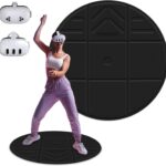 DEVASO Foldable VR Mat for Meta Quest 3S/Quest 3, Round Anti Fatigue Large Mat, Anti-slip and Comfortable Floor Mat, Premium Game Accessories Compatible with PSVR2, Oculus Quest 2/Pro/Apple Vision Pro