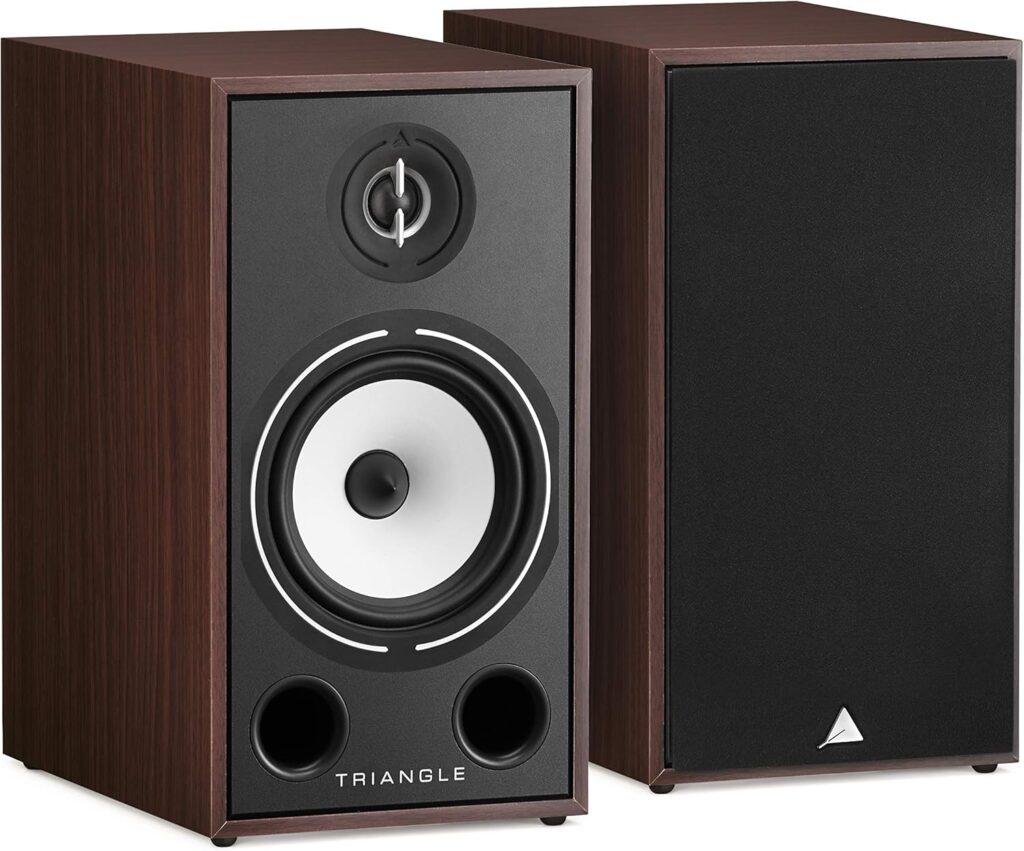 triangle – BOREA BR03 Hi-Fi Bookshelf Speakers – Power handling 100W – Output 90 dB/W/m – Versatile Music and Home Cinema – 206 x 380 x 314 mm – Walnut (Pair)