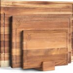 WALDWERK Cutting Board Set (15.75 x 12/13 x 9.5/10 x 7 in) out of Solid Acacia Wood – 0,8 in Thick Cutting Boards for Kitchen – Wood Cutting Boards – Wooden Chopping Boards for Kitchen