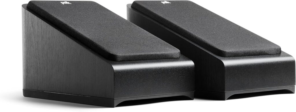 Polk Signature Elite ES90 Height Module Speaker (Pair) for Immersive Overhead Sound, Terylene Dome Tweeter, Mica-Fortified Polypropylene Midrange Woofer, Dolby Atmos, DTS:X, & IMAX Enhanced, Black