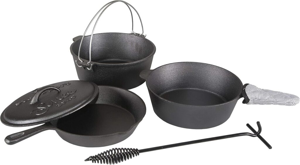 Stansport Pre-Seasoned Cast Iron Cook Set 6 Piece Set (16903)
