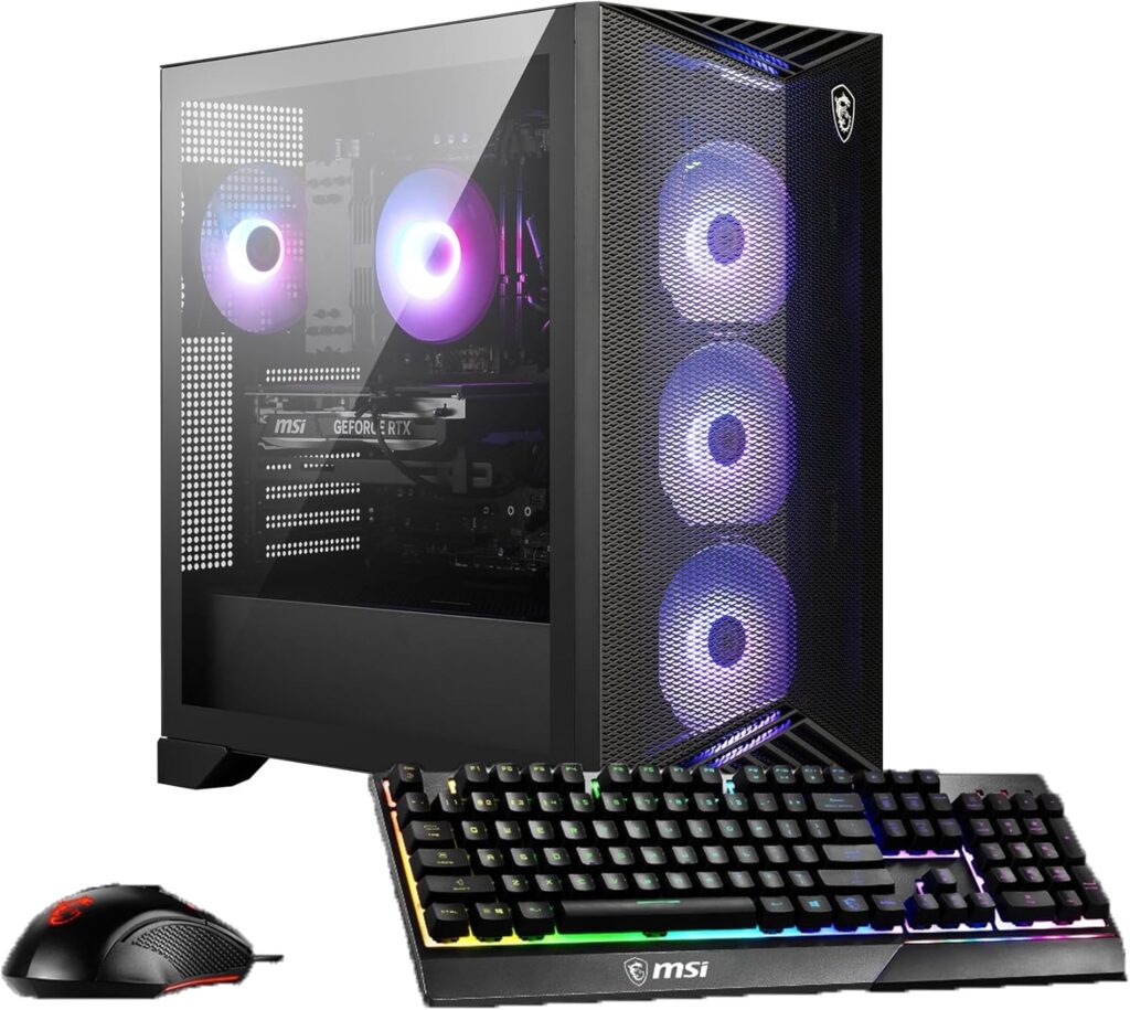 msi Aegis R2 Gaming Desktop, Intel i7-14700F Processor, NVIDIA RTX 5060Ti, 32GB DDR5 RAM, 2TB SSD, Gaming Keyboard & Mouse, VR-Ready, Wi-Fi 7, Windows 11 Pro