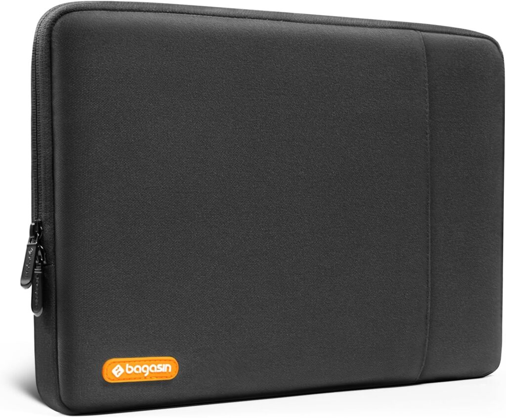 Laptop Sleeve Bag, 15/15.6/16 Inch Laptop Sleeve for MacBook, HP, Dell, Lenovo, Asus with Corner and Edge Protection, Black