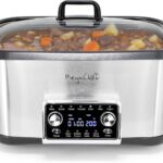 MegaChef Deluxe 8 Quart 12-in-1 Programmable Multi Cooker with Sous Vide and Multi-Functions, Digital Display, Adjustable Temperature & Time, Removable Pot, Tempered Glass Lid
