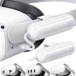 YUANHOT 2 Pack 20000mWh Battery Pack for Meta Quest 3S/3/2, 18W Fast Charger for Oculus Quest 3S/3 Accessories, Extended VR Headset Battery Pack, Lightweight and Portable Battery for Extra 2-4H