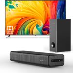 2.1CH Dolby Atmos Soundbar 100W Sound Bars for Smart TV Subwoofer Included Bluetooth 5.3 with HDMI-EARC/Optical/AUX Connection Game Mode Surround Home Theater Audio for TV