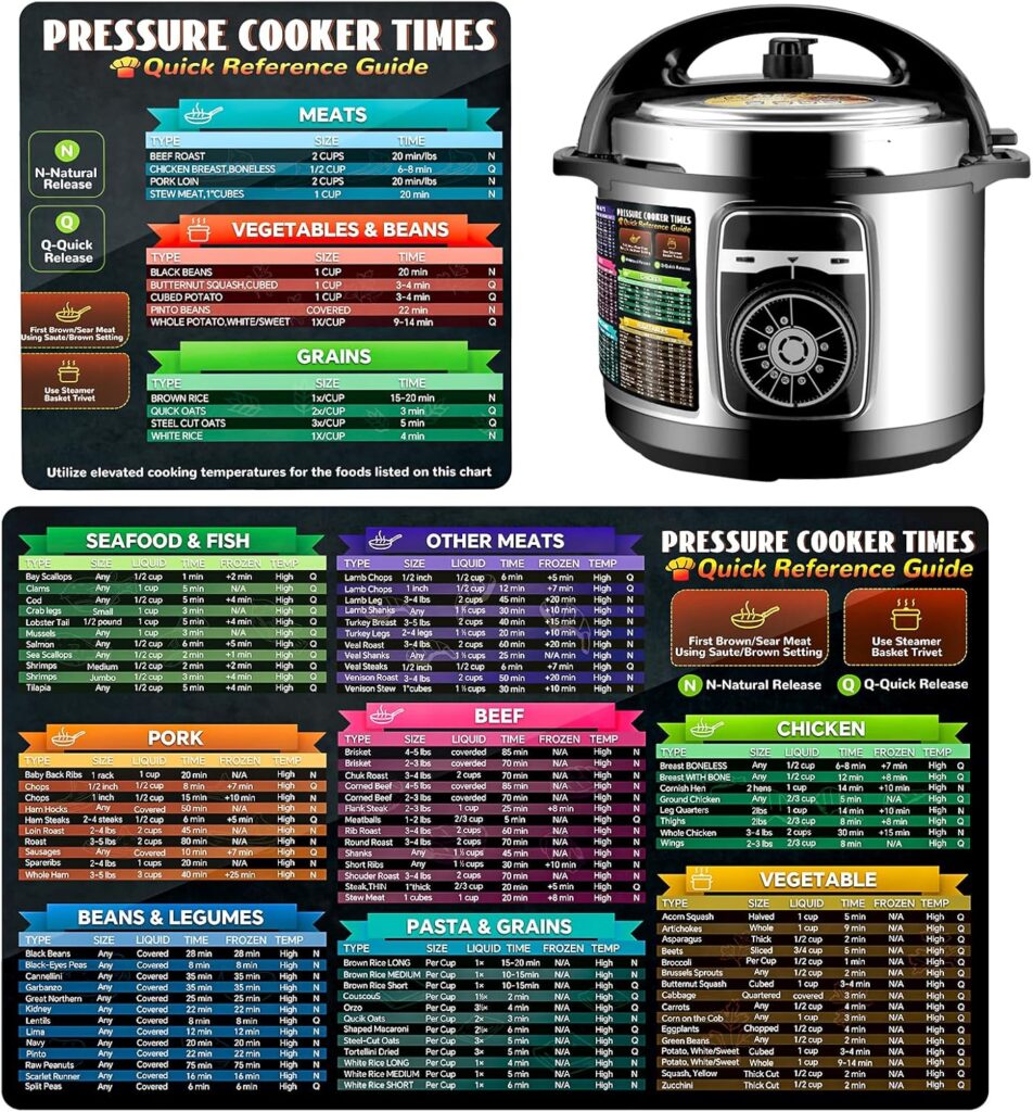 Instantpot Magnetic Cheat Sheet, Instantpot Cooking Times Chart, Pressure Cooker Instantpot Accessories, Instapot Cooking Guide Booklet, Instantpot Cheat Sheet Magnet Set 2 Pack