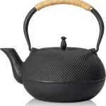 suyika Japanese Tetsubin Tea Kettle Cast Iron Teapot with Stainless Steel Infuser 60 oz/1800 ml