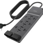 Belkin 12-Outlet Surge Protector Power Strip w/ 12 AC Outlets & 8ft Flat Plug, UL-listed Heavy-Duty Extension Cord for Home, Office, Travel, Computer, Laptop, Charger – 3,940 Joules of Protection