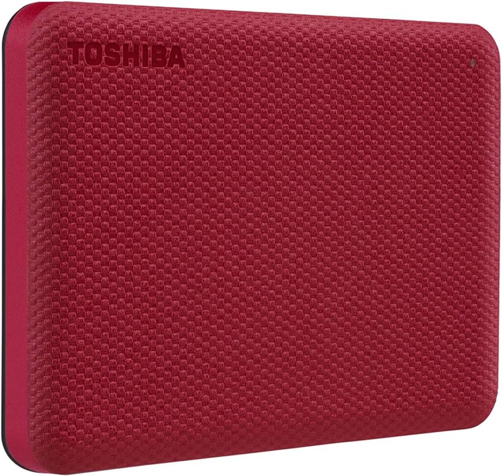 Toshiba Canvio Advance 2TB Portable External Hard Drive USB 3.0, Red – HDTCA20XR3AA