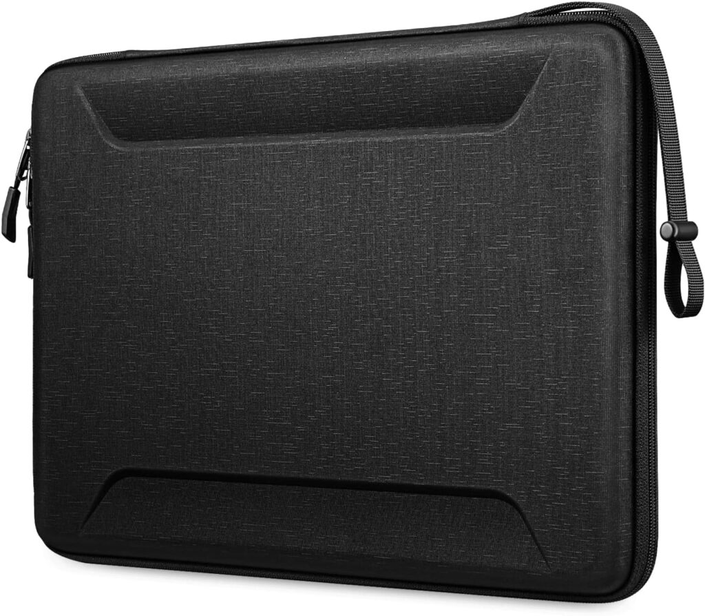 Fintie 13-14 Inch Laptop Sleeve Case for MacBook Pro 14, Air 13.6 A2681 A3113 A3240, MacBook Pro/Air 13, iPad 12.9-13 – Shockproof EVA Carrying Bag, Black