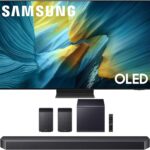 SAMSUNG QN77S95FAFXZA 77 Inch OLED HDR Pro 4K Smart TV with a HW-Q990F Q Series Soundbar 11.1.4 Ch Subwoofer with Rear Speakers (2025)