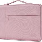 MOSISO Laptop Case 13.3 inch, 13-13.3 inch Laptop Sleeve with Handle Compatible with MacBook Air/Pro 13/Pro 14 M5 M4 M3 M2 M1,HP Dell ASUS Lenovo, Polyester Multifunctional Computer Bag, Pink