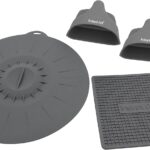 Instant Pot Electric Pressure Cooker Official Starter Accessories Set – Pair of Mini Mitts, Heat Resistant Mat/ Pot Holder, & Suction Sealing Lid