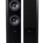 Fluance Elite High Definition Two-Way Floorstanding Loudspeakers for 2-Channel Stereo Listening or Home Theater System – Black Ash/Pair