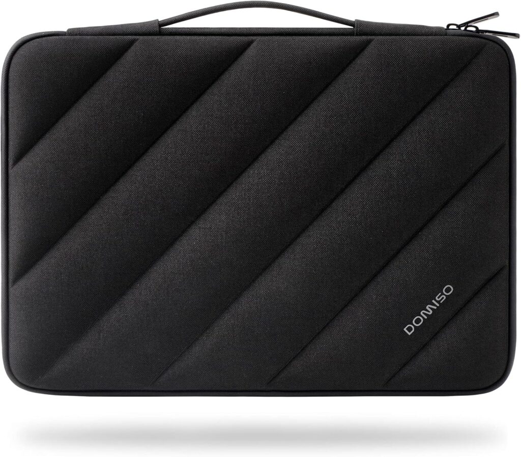 DOMISO 17 inch Laptop Sleeve Protective Case Cover Compatible with 17-17.3 inch HP Dell ASUS Lenovo Chromebook,Waterproof Computer Cases Bag with Handle,Black