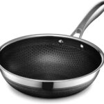 HexClad Hybrid Nonstick 10-Inch Wok, Stay-Cool Handle, Dishwasher-Friendly, Oven-Safe Up to 900°F, Induction Ready, Compatible with All Cooktops