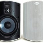 Polk Audio Atrium 4 Outdoor Speakers with Powerful Bass (Pair, White), All-Weather Durability, Broad Sound Coverage, Speed-Lock Mounting System