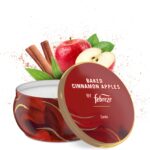 Febreze Scented Candle, Baked Cinnamon Apples Scent, 11 oz 4 Wick Candle, Single Pack