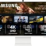 SAMSUNG 32” Smart Monitor M8 (M80F) 4K UHD Display, Samsung Vision AI, Smart TV Apps, Gaming Hub, USB-C, HDMI and USB-A, White, LS32FM803UNXZA, 2025
