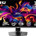 MSI MPG 322URX QD-OLED 32-inch 3840 x 2160 (UHD) Computer Monitor, 240Hz, Adaptive-Sync, HDMI, DP Port, VESA Mountable, Tilt, Speaker, 0.03ms, Black