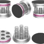 Speaker Isolation Base Pads, Spring Floor Protector, Anti Vibration Non-Slip Speaker Stand Feet Pad Shock Absorber for HiFi Amplifier DAC Recorder 4PCS (Silver)