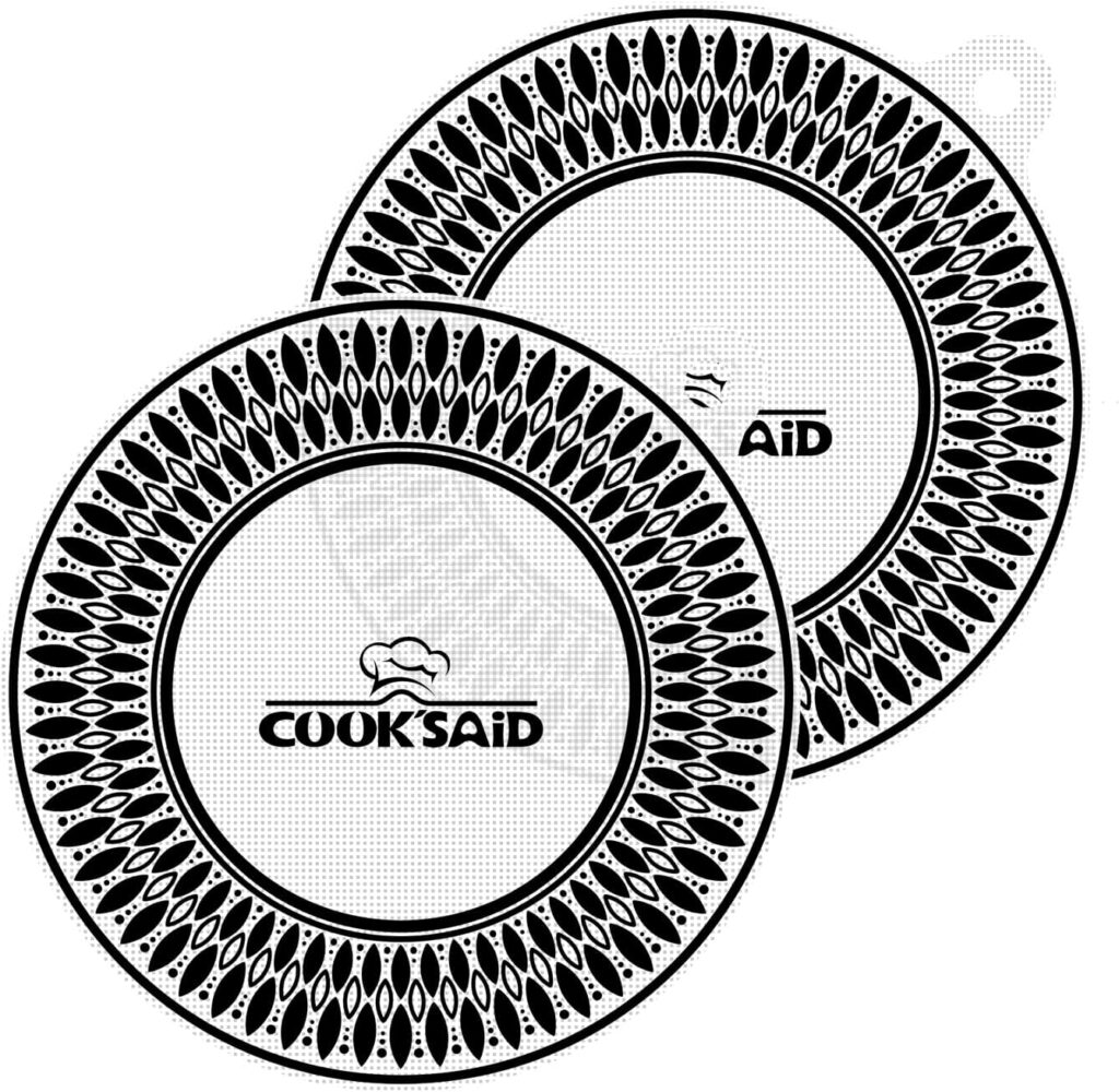 Cook’s Aid 2 Pcs Induction Cooktop Protector Mat – (Magnetic) Induction Stove Protector – for Induction Stove, Multifunctional Silicone Mats – for Cooktop Cover (Logo CK, 7.9 inch)