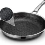 Frying Pan, 10 Inch Hybrid Non Stick Stainless Steel Skillets, Dishwasher Induction Oven Broiler Safe, Non Toxic Chef’s Pan, PFOA Free Cookware