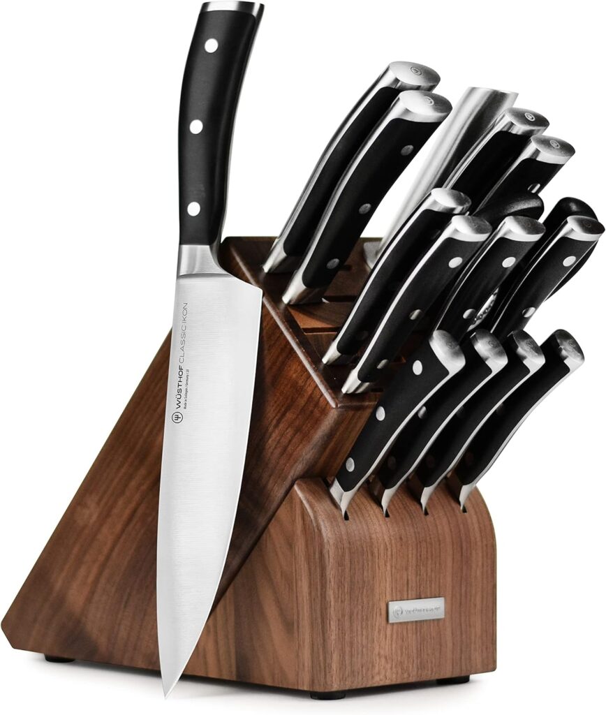 Wusthof Classic Ikon 16 Piece Knife Set with Walnut Block