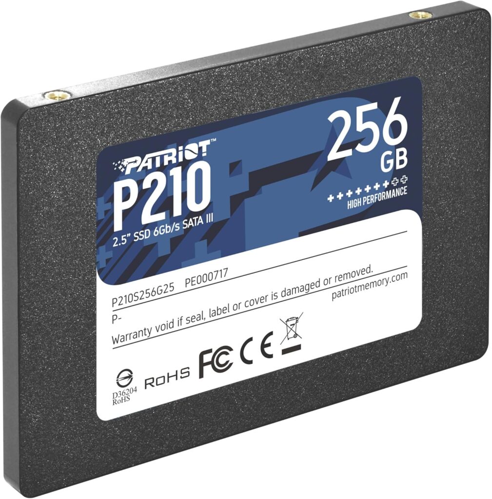 Patriot Memory P210 SATA 3 256GB SSD 2.5 Inch Internal Solid State Drive – P210S256G25