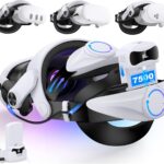 Head Strap for Quest 3/3S & Quest 2 with 15000 mAh Battery, Comfor VR Accessory with 2 Adjustable Knobs to Adjust for Head Fit, Elite Strap with Battery & Charging Station for Extended 7H of Playtime